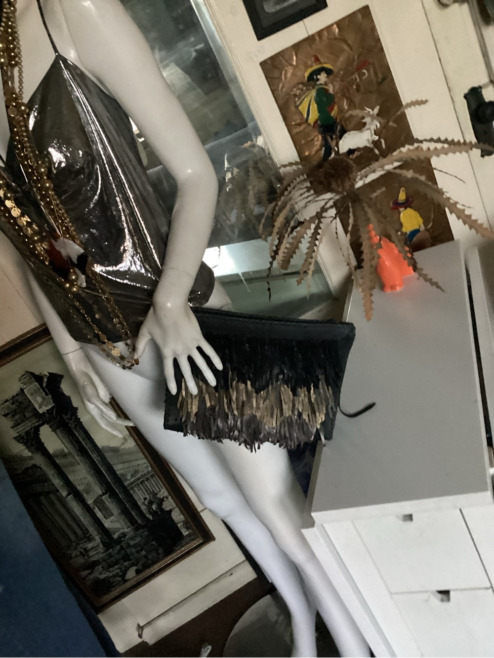 Cleobella fringed envelope clutch